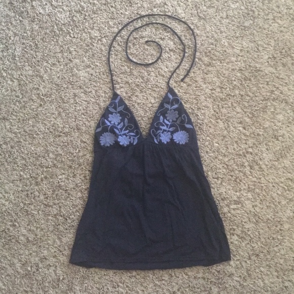 Victoria's Secret Tops - Vintage VS embroidered halter bra top